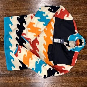 Surfside Supply Colorful Wave Zip-Up Sweater